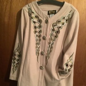 Bob Mackie Wearable Art Coat,  Size M